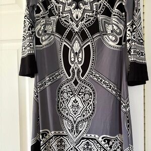 Black and White Patterned Dress